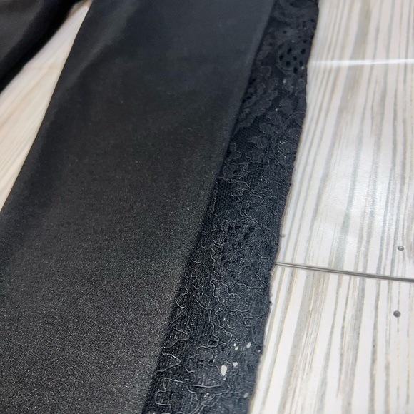 Dolls Kill Widow Hi Waist Side Lace Panel Skinny Pants, Size Extra Small - Picture 6 of 14